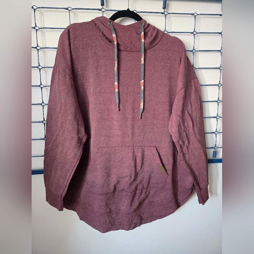Maurices Burgundy Hoodie Sweatshirt
